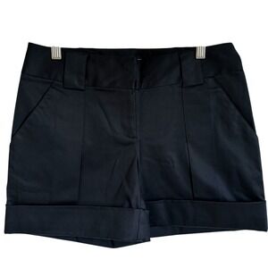 INC International‎ Concepts Black Cuffed Shorts Career Casual Size 2
